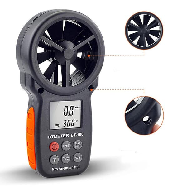 Digital Anemometer Vindhastighetsmätare Luftflödesmätare