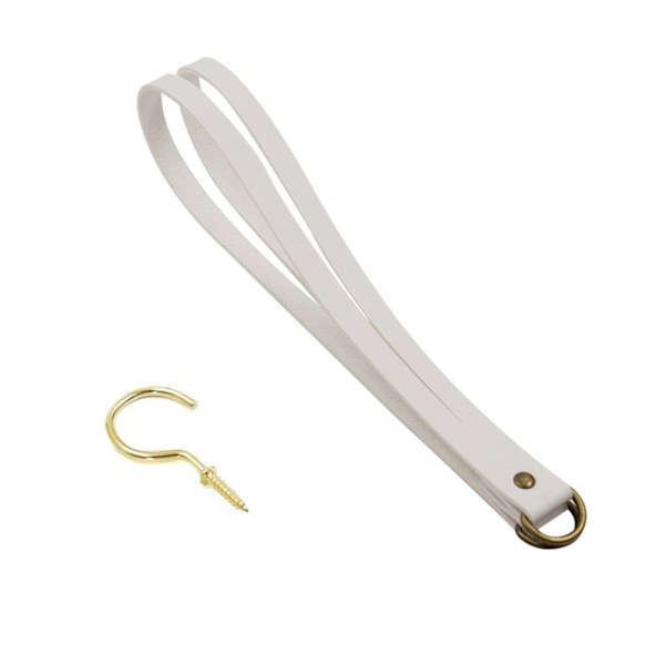 Gardinholder Rope Læder Tiebacks HVID white