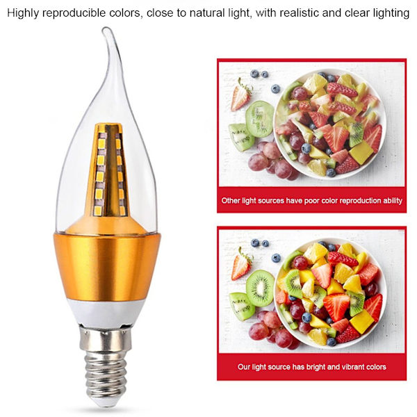 Led-ljuslampor Energisparlampa E14TIP HEAD 7W TIP HEAD 7W E14Tip Head 7w