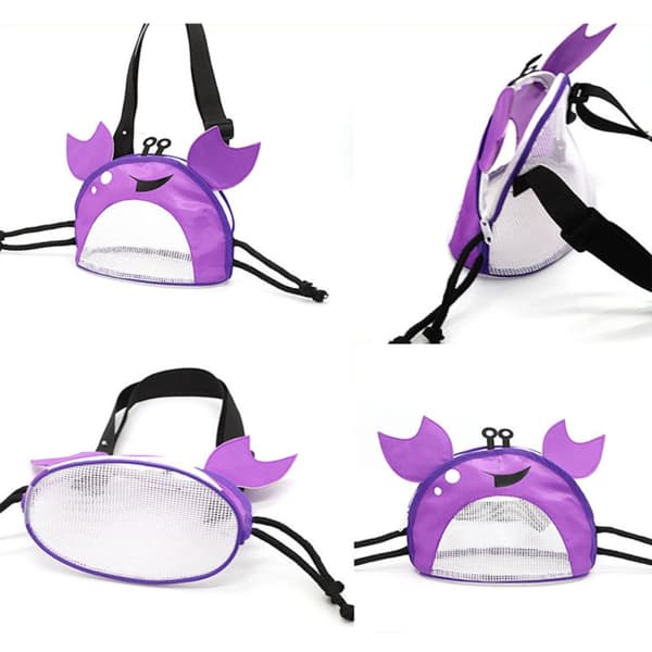 Beach Mesh Bag Skalväskor LILA purple