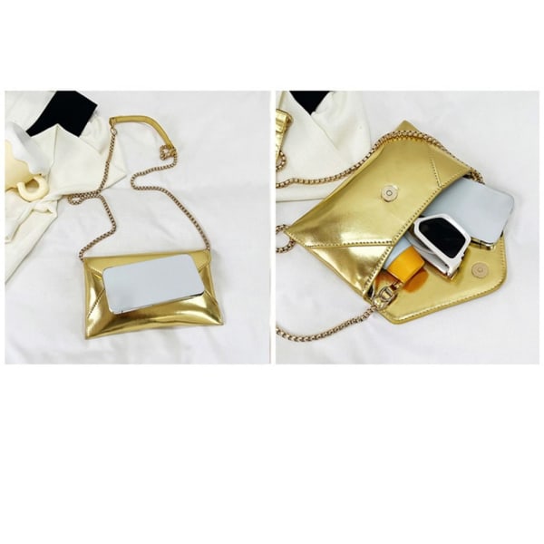 Aften skuldertaske Crossbody taske GULD gold