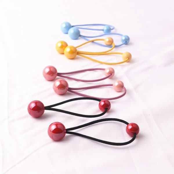 2st Hårband med bollar Bubble Scrunchie LILA 2ST 2ST Purple 2pcs-2pcs
