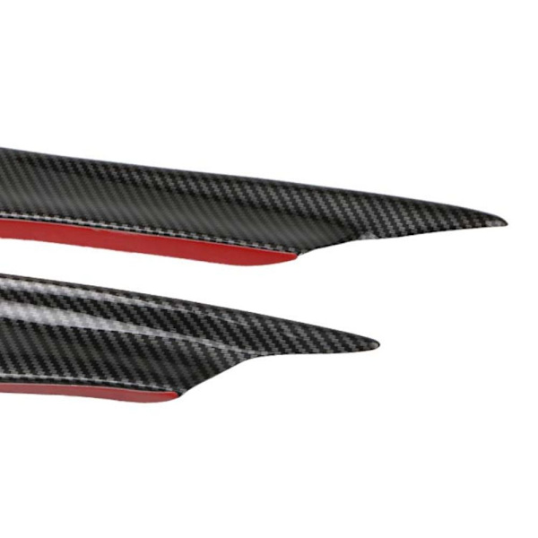 Auton etupuskuri Canards Splitterit Auton spoileri MUSTA MUSTA Black