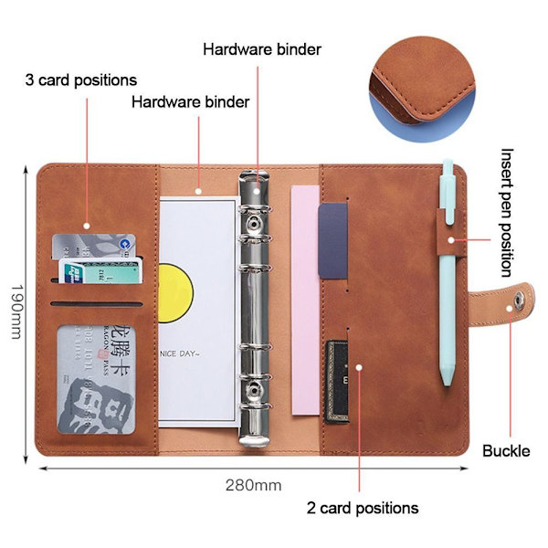 Budgetpärm Notebook Bill Organizer MÖRKGRÅ dark gray