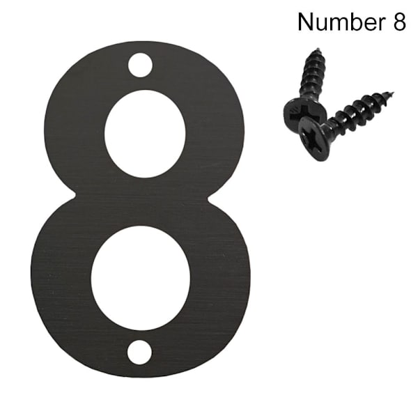 4 tommer/10 cm døretiket Nummermærke NUMMER 8 NUMMER 8 Number 8