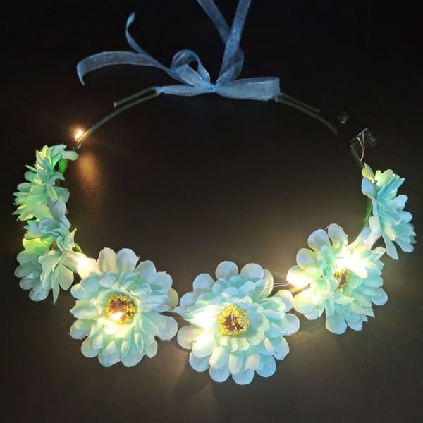 Glødende LED-krans Halloween-kroneblomst 9 9 9
