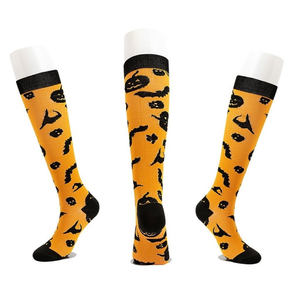 Halloween-kompressiosukat Bat Pumpkin Owl sukat KELTAINEN yellow S/MGhost-Ghost