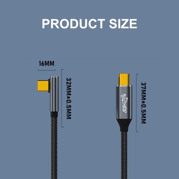USB 3.1 Gen 2 -kaapeli Type-C - Type-C -johto 0,5M 0.5m