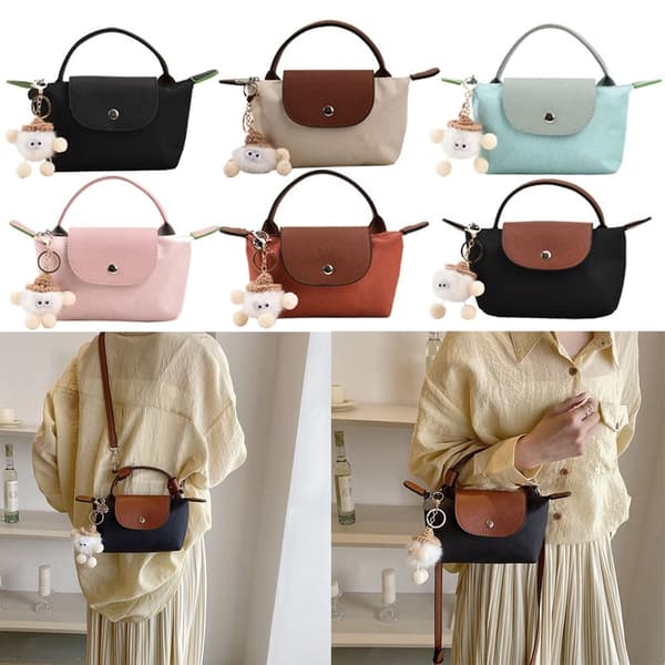 Modeväska Nylon Dumplings Bag Single Shoulder Crossbody-väskor brown