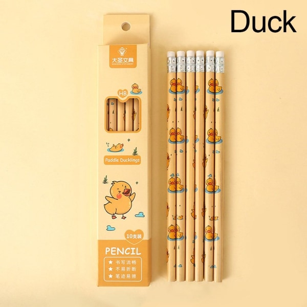 10 kpl HB Pencil kirjoituskynä DUCK DUCK Duck