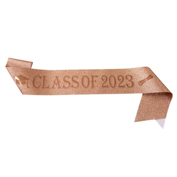 2023 Graduation Sash Valmistunut Satin SILVER silver