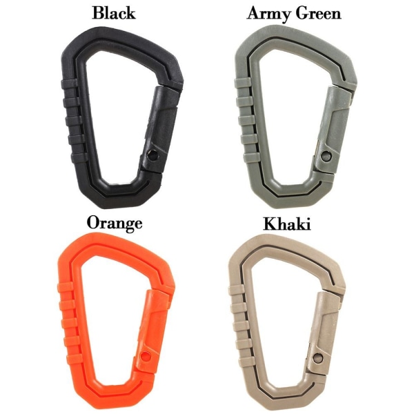 2st Fäst quickdraw Shackle Carabiner Clip KHAKI 2ST 2ST Khaki 2pcs-2pcs