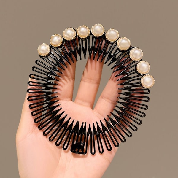 Rhinestone Hair Comb Vågigt hårbåge 4 4 4