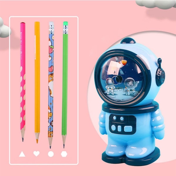Astronaut Pencil Sharpener Kolmas vaihde Säädettävä PINK Pink