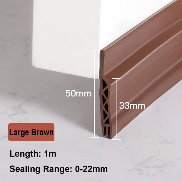 100 cm Dörrbotten Tätningslist Draft Excluder BRUN (50MM Brown (50mm Width)