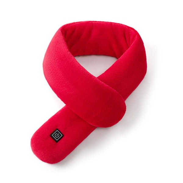El-opvarmet tørklæde El-varme-halsindpakning RØD Red