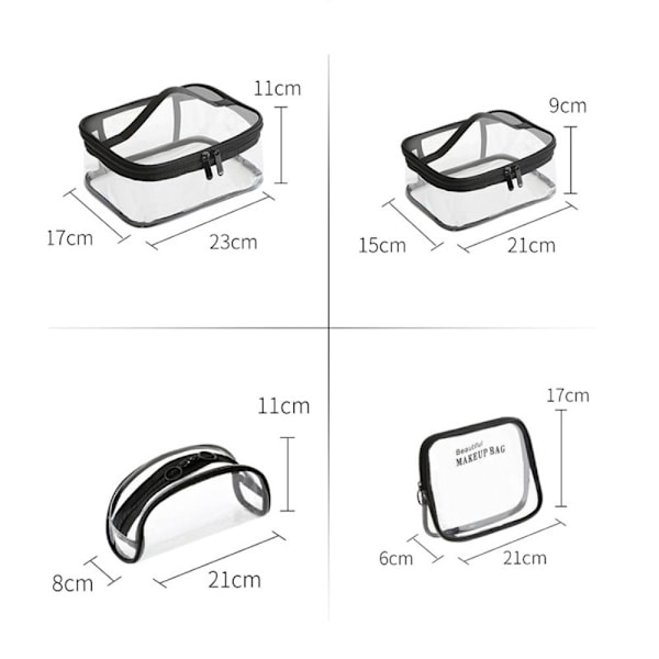 1 stk kosmetiktasker Makeuptasker 2 2 2
