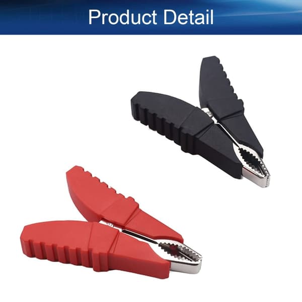 2 stk Alligator Clips Kabel Clips Batteriopladerklemme