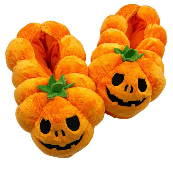 Halloween Pumpkin Tossut Pehmo kengät Juhla kengät Orange