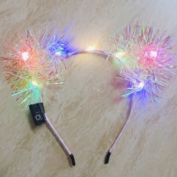 LED-farget kranskronehodebånd 2 2 2