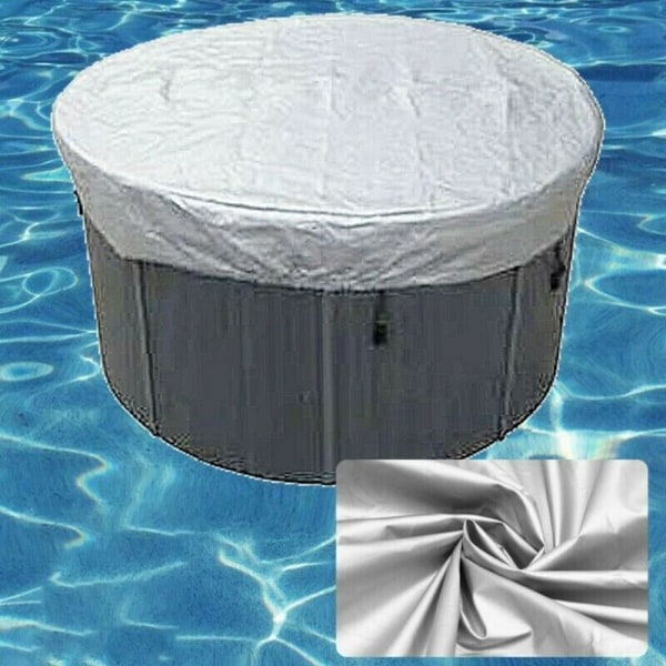 Pyöreä kylpyammeen cover uima-altaan cover MUSTA 190X90CM Black 190X90cm