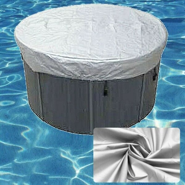 Pyöreä kylpyammeen cover uima-altaan cover SILVER 200X30CM Silver 200X30cm