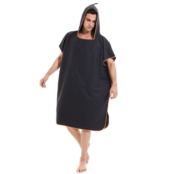 Unisex hættehåndklæde Poncho SORT Black