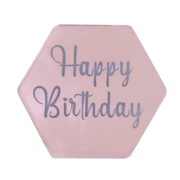 10 st Cake Top Flag Cupcake Topper ROSE GULD HEXAGONAL HEXAGONAL Rose Gold Hexagonal-Hexagonal