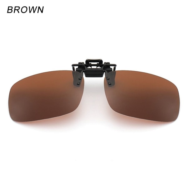 Clip-on solbriller polariseret BRUN BRUN Brown