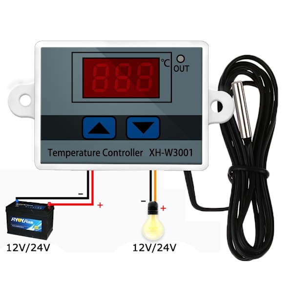 XH-W3001 DC 12/24/220V 10A digital temperaturregulator 24V 240W