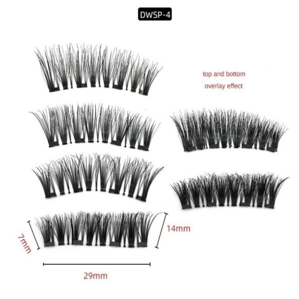 Magnetiske øyevipper med falske falske vipper sett WSP-4 WSP-4