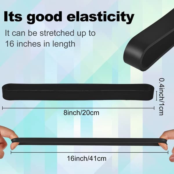 10 st Gummiband Elastiskt Band Svart