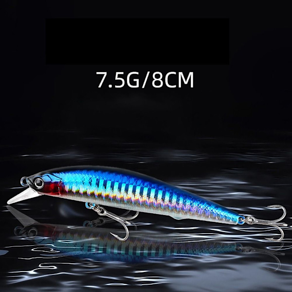 2 stk Naturtro fiskeagn Falsk fiskelokk BLÅ A A BLUE A-A