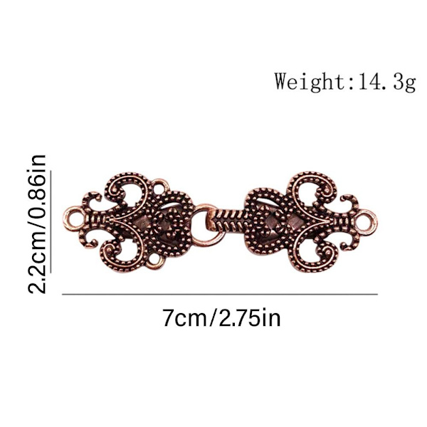 Cardigan Clip Sjal Broche ANTIK RØD KOBBER ANTIK RØD KOBBER Antique Red Copper