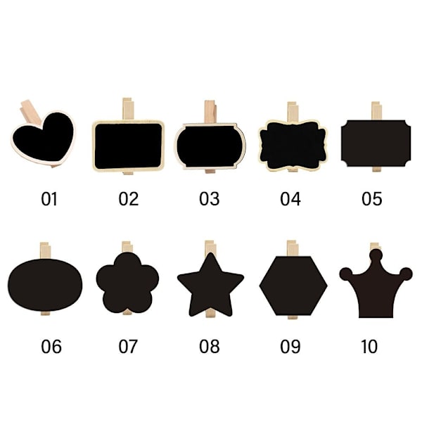 10 kpl / set Blackboard Clip -ilmoitustaulu 06 06 06