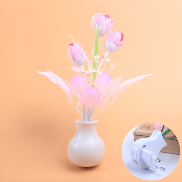 LED-lamppu Rose Lamp EU PLUGPINK TULIP PINK TULIP EU PlugPink Tulip