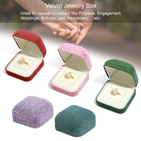 Velvet korulaatikko Ring Box PUNAINEN red