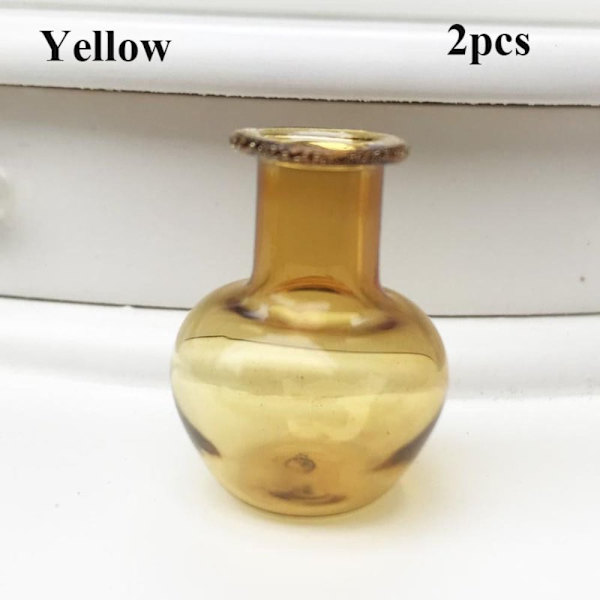 2st Mini Glasvas Köksprydnad GUL Yellow