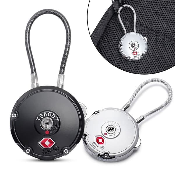 TSA Customs Lock Lösenordslås SILVER Silver