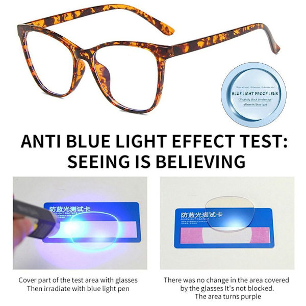 Anti-Blue Light Glasses Neliömäiset silmälasit 3 3 3