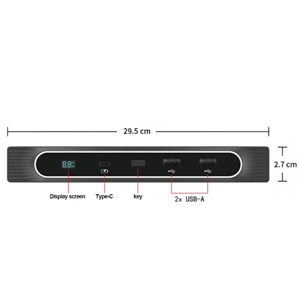 Dockingstation USB Hub 27W hurtigoplader