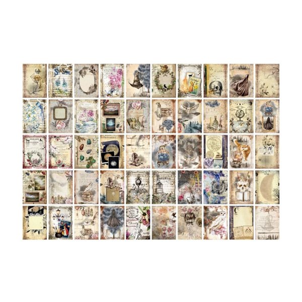 100 st/bok Vintage meddelandematerial Papper 04 04 04