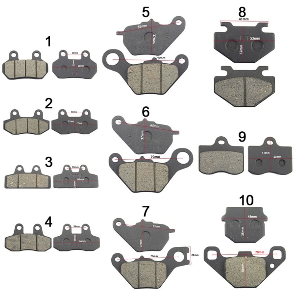 Cykel Bromsbelägg Scooter Bromsskiva 5 5 5