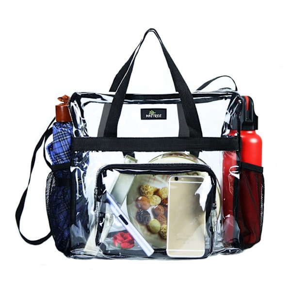 Klar Taske Transparent Håndtaske SORT Black
