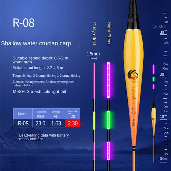 Elektronisk fiskeflotta Light Float R-08 R-08 R-08
