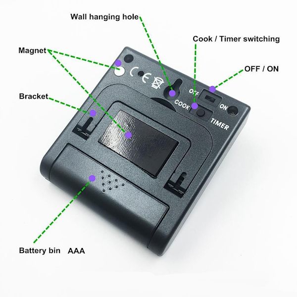 Steketermometer Timer Funksjon Mattemperatur