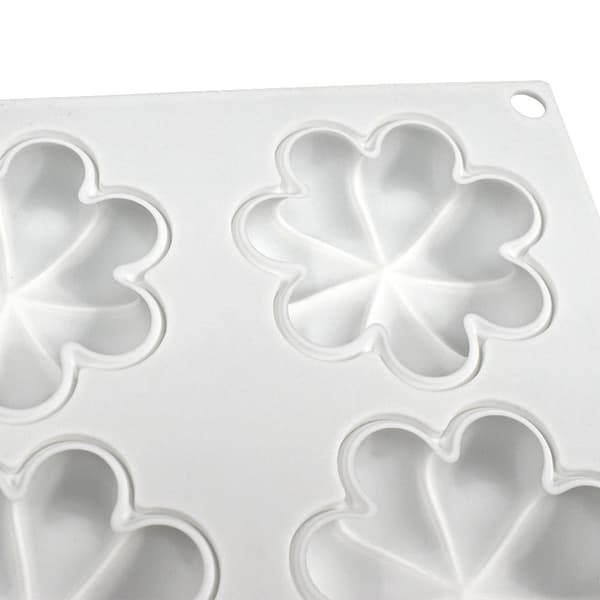 8 hulrom 3D blomst silikon kakeform mousseform