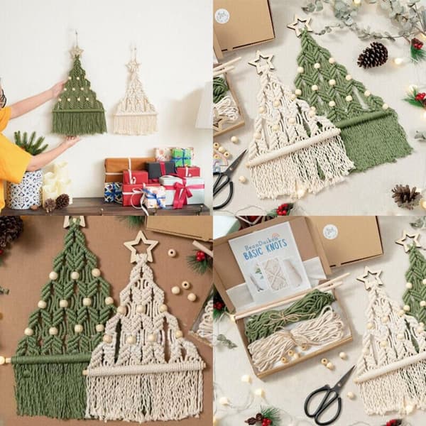 2st Julgran Macrame Xmas Väggbonader Julgran
