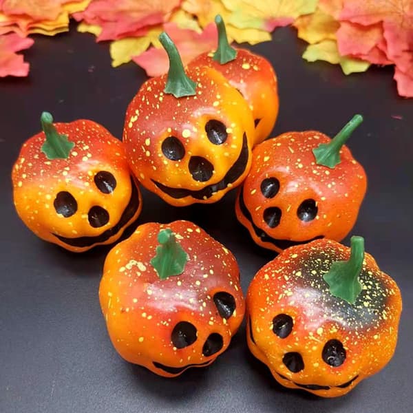 6 STK Halloween Grimase gresskar Funny Face gresskar TYPE1