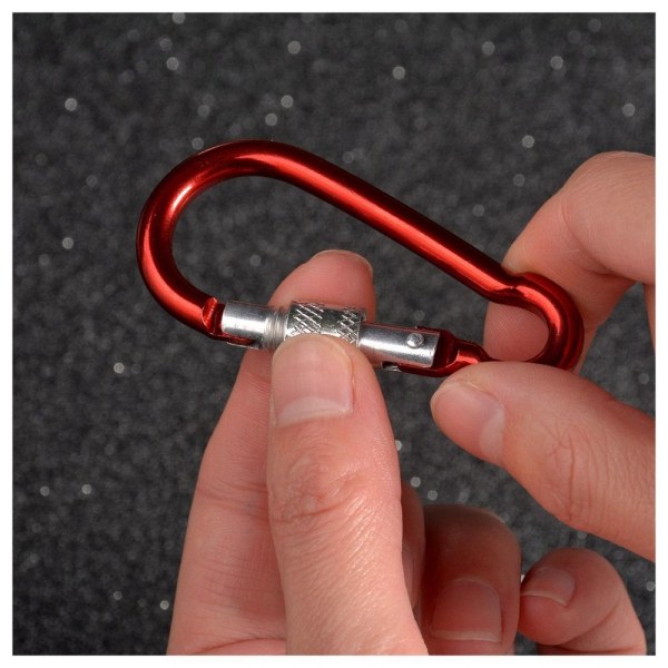 5 stk Outdoor Sports Carabiner Sikkerhetsspenne Nøkkelring SØLV Silver